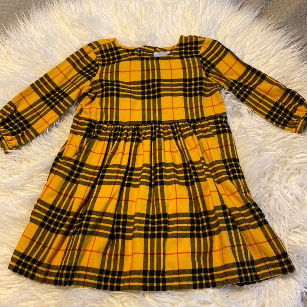 Hanna Andersson plaid flannel girls dress size 5 or 110